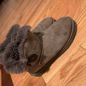 UGG Gray Mini Bailey Button